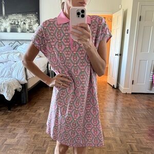 Hermes Canoe Dress in Pink Rose